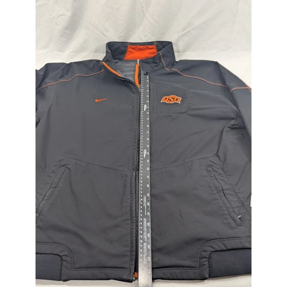 Oklahoma State Jacket XXL Vintage Nike Team Full Zip‎ Up Windbreaker Coat Faded